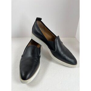 Everlane Size 10.5 The Street Shoe Black Italian‎ Leather Slip-On Shoes Flats